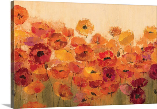 Anieyah " Summer Poppies " by Silvia Vassileva, 24" H x 36" W x 1.25" D