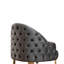 Chaise avec revêtement en velours capitonné