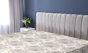 Coquille d'œuf / motif floral gris anthracite