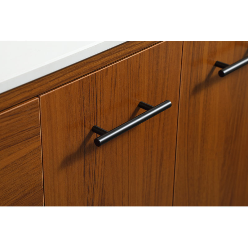 Ensemble de meuble-lavabo simple 60 po Cyrus, Teck