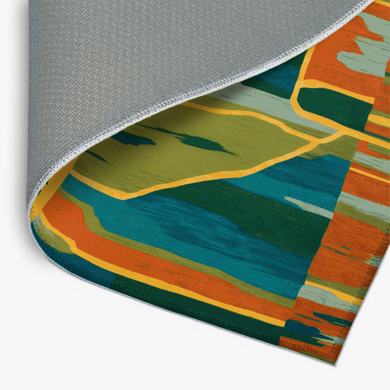 Verdant Wave Indoor And Outdoor Area Rug, Rectangle 1'6" x 2'6"