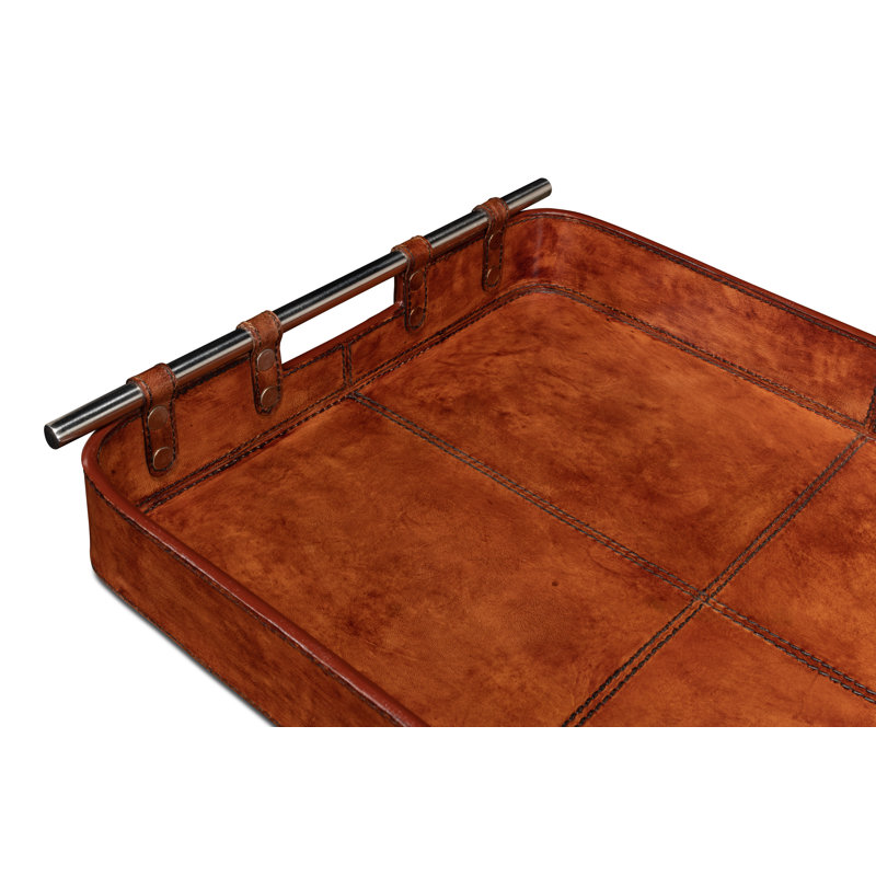 Shagreen Decorative Tray, Brown