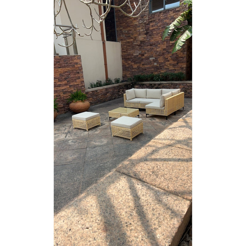 Compact Patio Tables, Aluminum Pe Wicker Modern Style For Patio