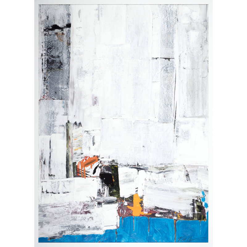 «Coastal Water» par Robert Robinson, peinture sur toile à cadre flottant