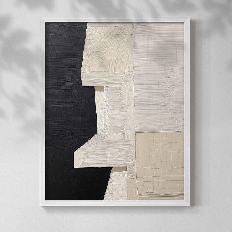 "ABSTRACT Series DCLxxx" par J Paul, Blanc / Blanc, H 11 po x l 9 po