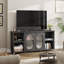 Meuble télé pour téléviseur de 63 po, meuble télé avec tablette réglable, console de télévision en rotin avec 2 armoires-230281699