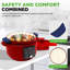 Cocotte électrique 6 pintes | Pot en fonte 1500W 5-en-1 1500W avec couvercle en acier inoxydable | Contrôle précis de la température | Comprend 2 poignées en silicone et un coussin résistant à la chaleur-100355756