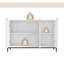 Buffet 3 portes blanc moderne ultrabrillant avec pieds en métal thermolaqué-1520686214