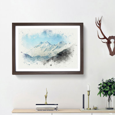 Mount Everest in Tibet and Nepal in Abstract - Picture Frame Graphic Art Print