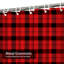 Black Red Christmas New Year Tartan Plaid Shower Curtain with 12 Hooks-1250453699