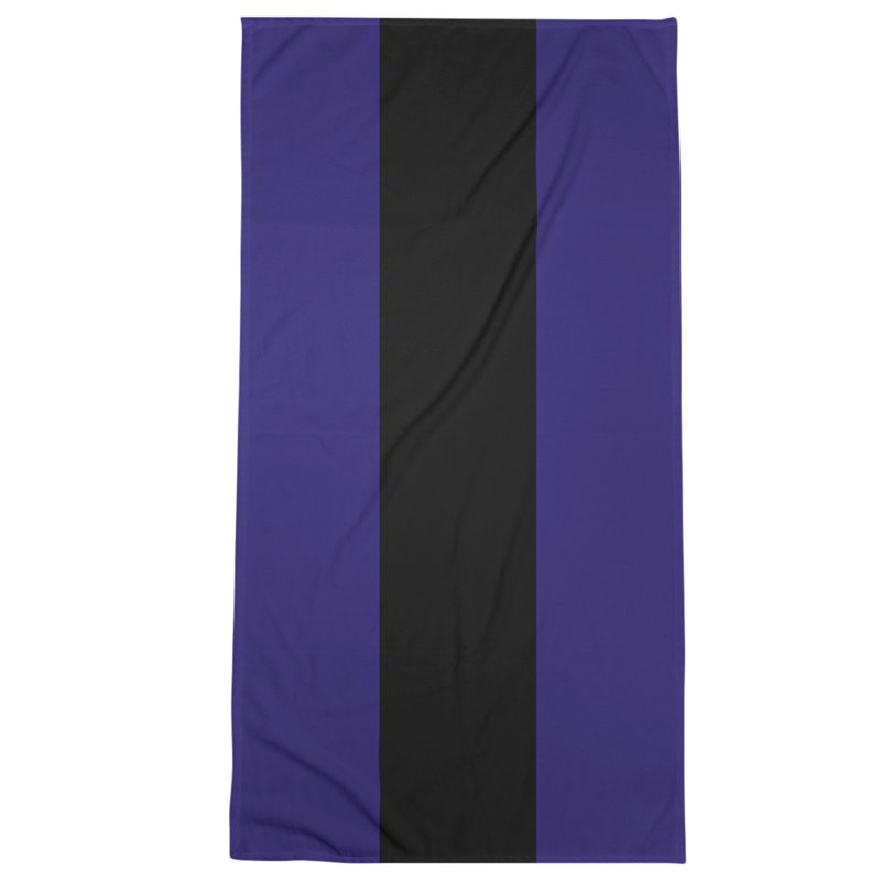 Beach Towel, Navy Blue/Black