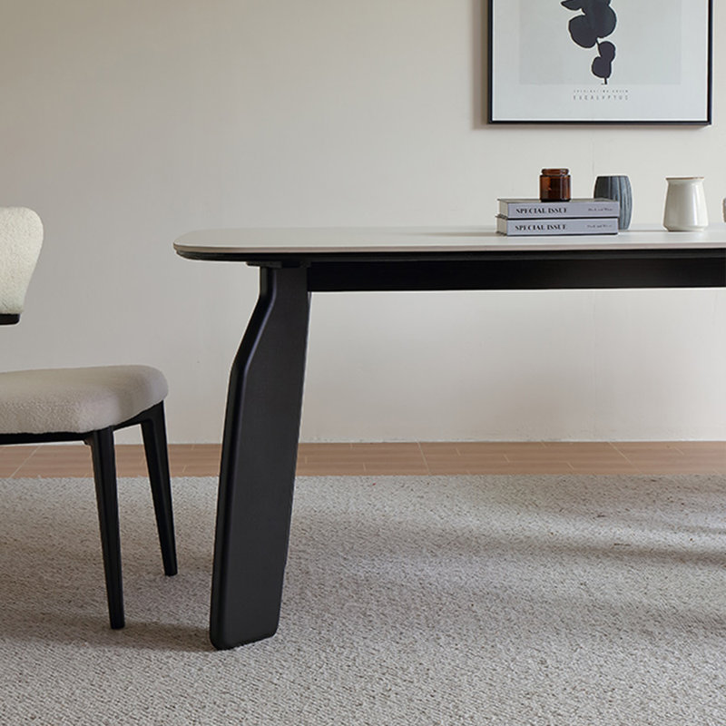 Ensemble de table de salle à manger et de chaises Art White Rock, H 29,52 po x L 55,11 po x l 31,49 po