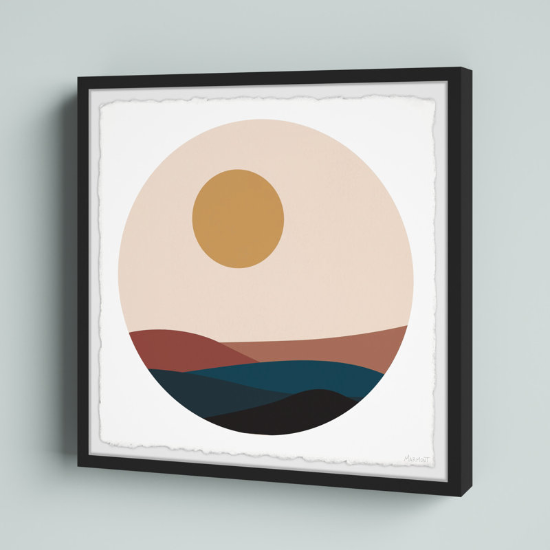 Moon Hills - Peinture encadrée, H 12 po x l 12 po x P 1,5 po