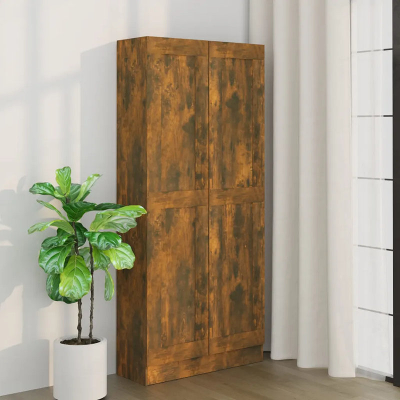 Mcnew 185.5cm H x 82.5cm W Bookcase, Smoked Oak