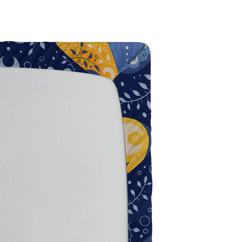 Drap-housse Ambesonne Wild Life Celestial Moth Moon Leaf, Drap-housse de taille simple