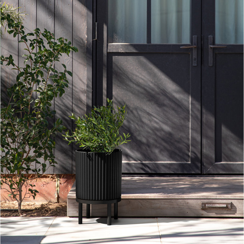 Jardinière Demi Series avec support, Noir, 1, H 16 po x l 10,5 po x P 10,5 po