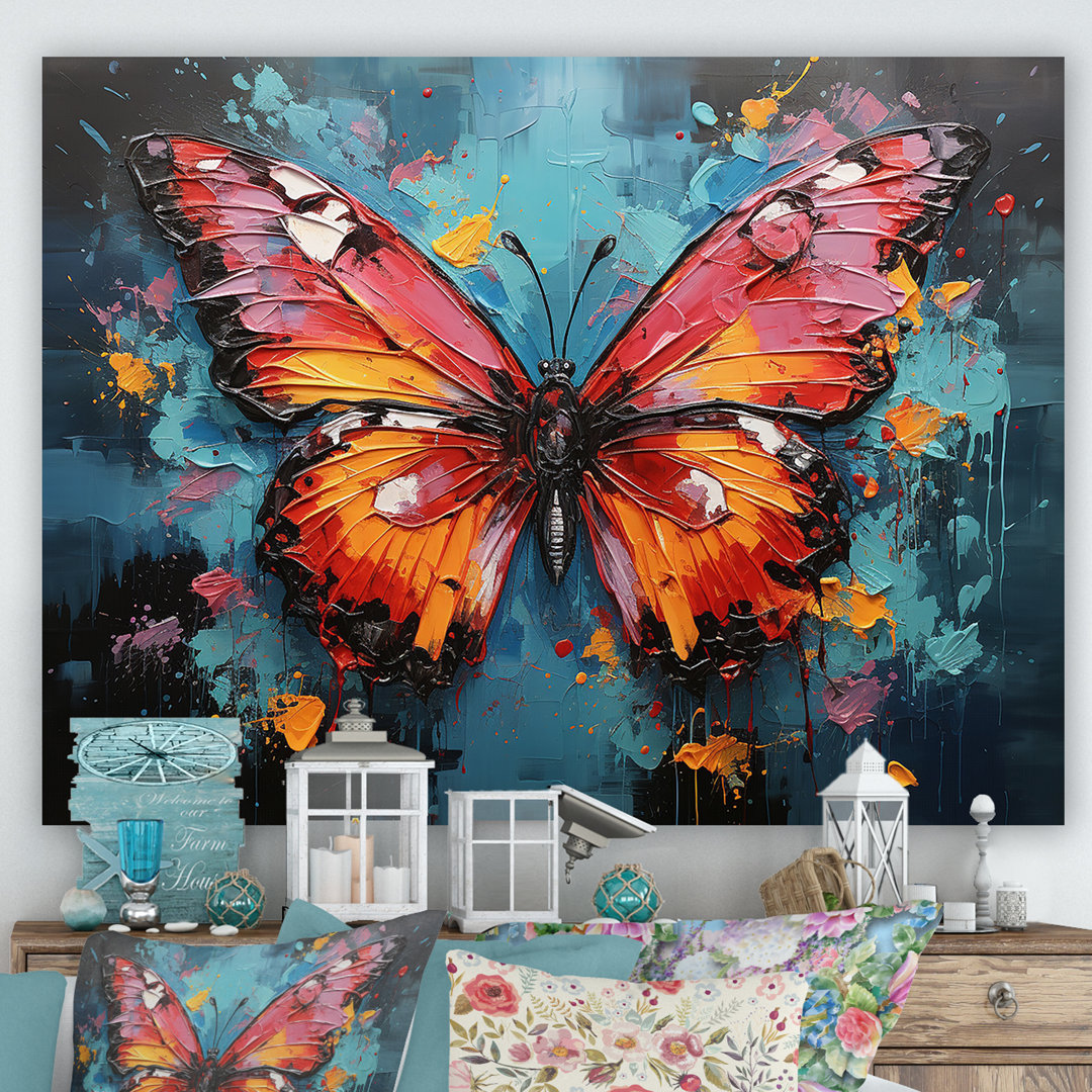 Bold Pop Colors Infuse Butterflies With Energy - Butterfly Wall Art Design Art 