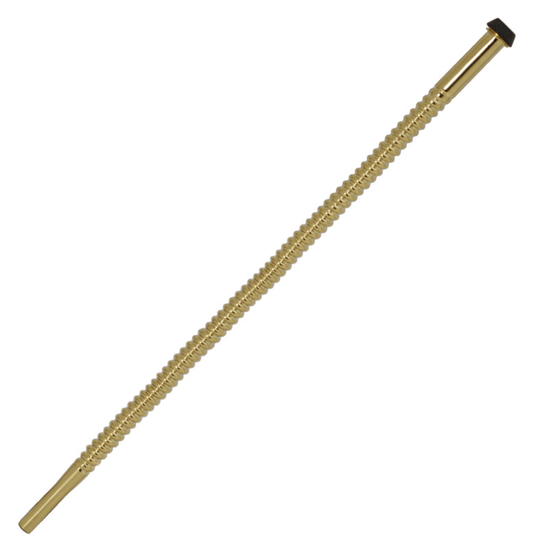 5/8" x 3/8" OD x 15" Corrugated Faucet or Toilet Supply Line with 1/4 Turn Angle Shut Off Valve, Polished Brass