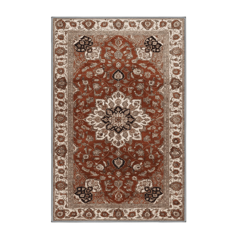 Machine Washable Persian Gray Area Rug, Rectangle 2' x 3'