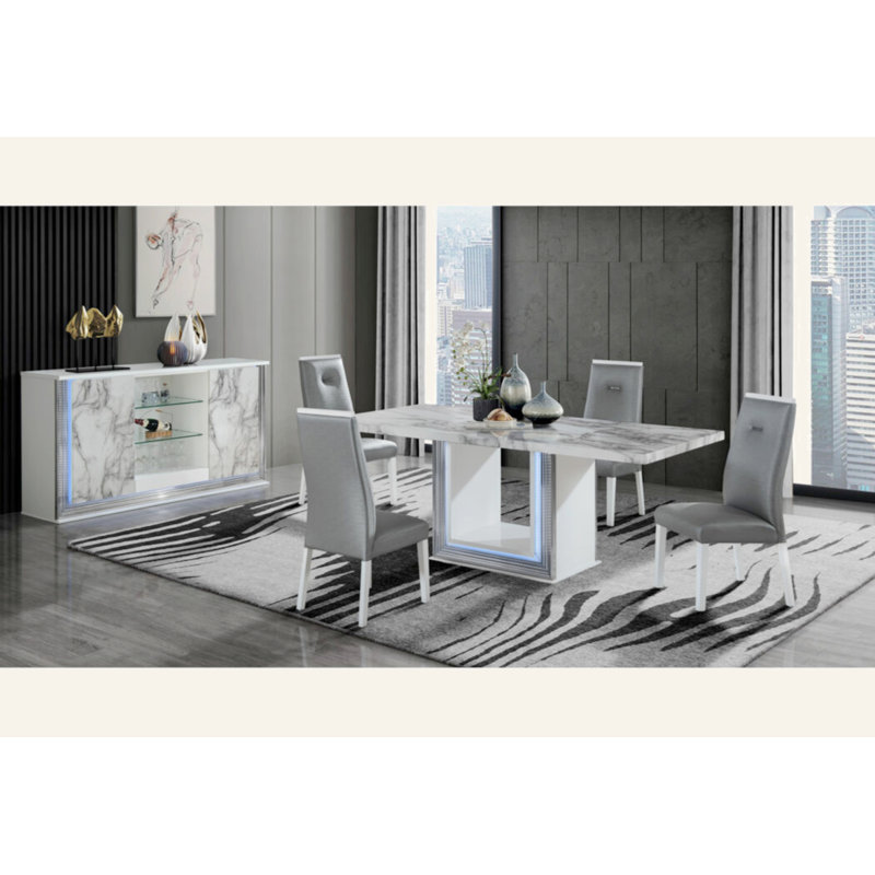 Chaises de salle à manger gris lune (ensemble de 2)