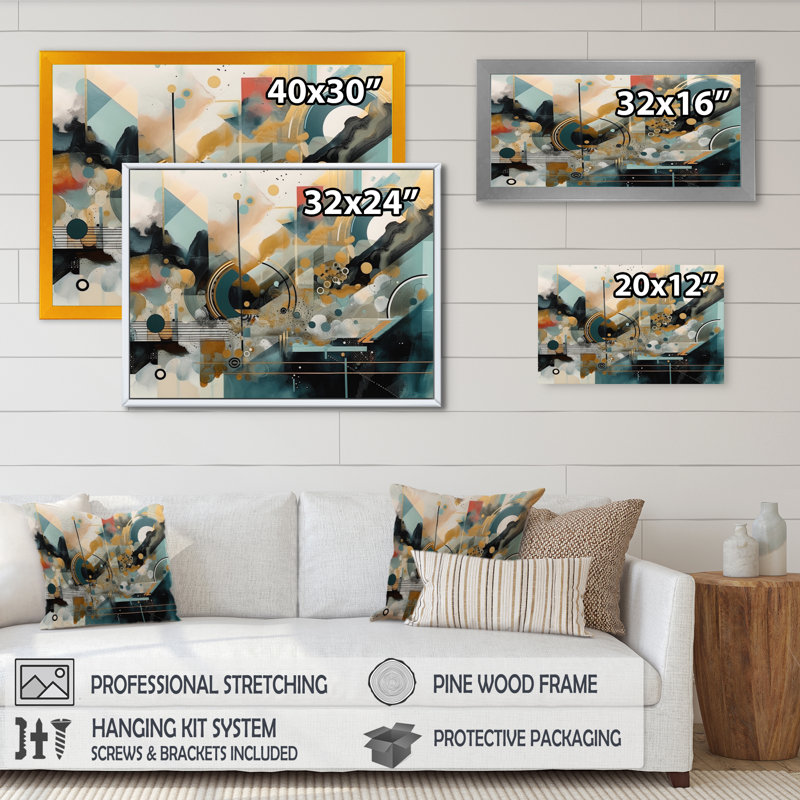 Vert et jaune, expressions artistiques modernes III - impressions sur toile abstraites, H 16 po x l 32 po x P 1 po