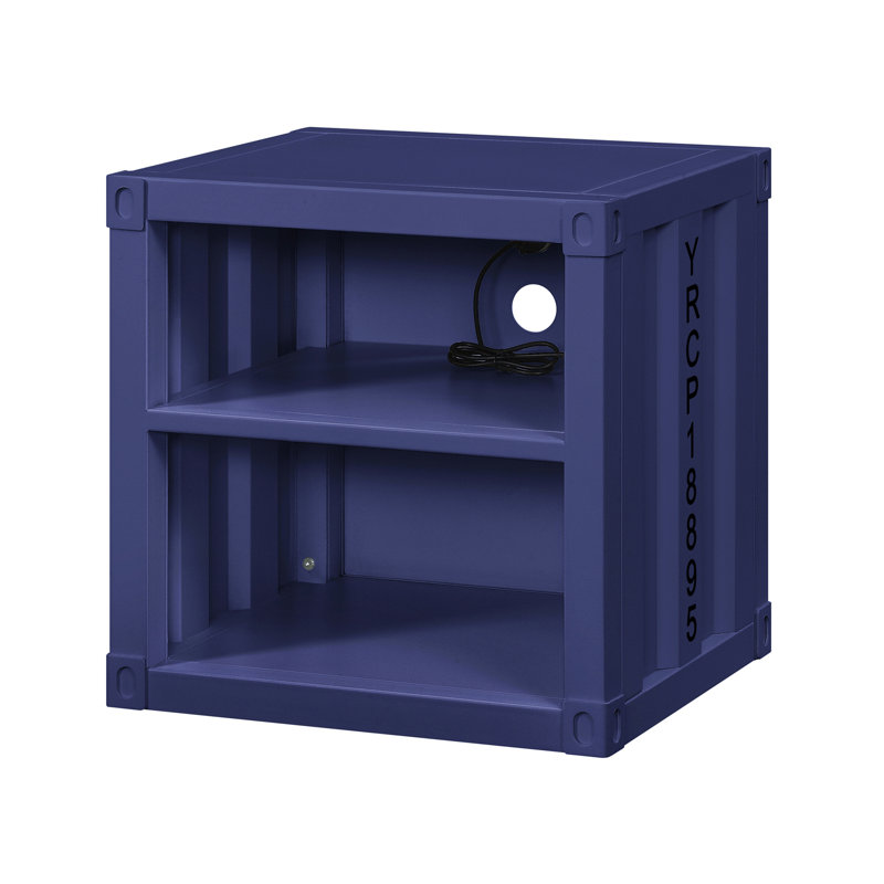 Cargo Blue Finish Nightstand W/USB