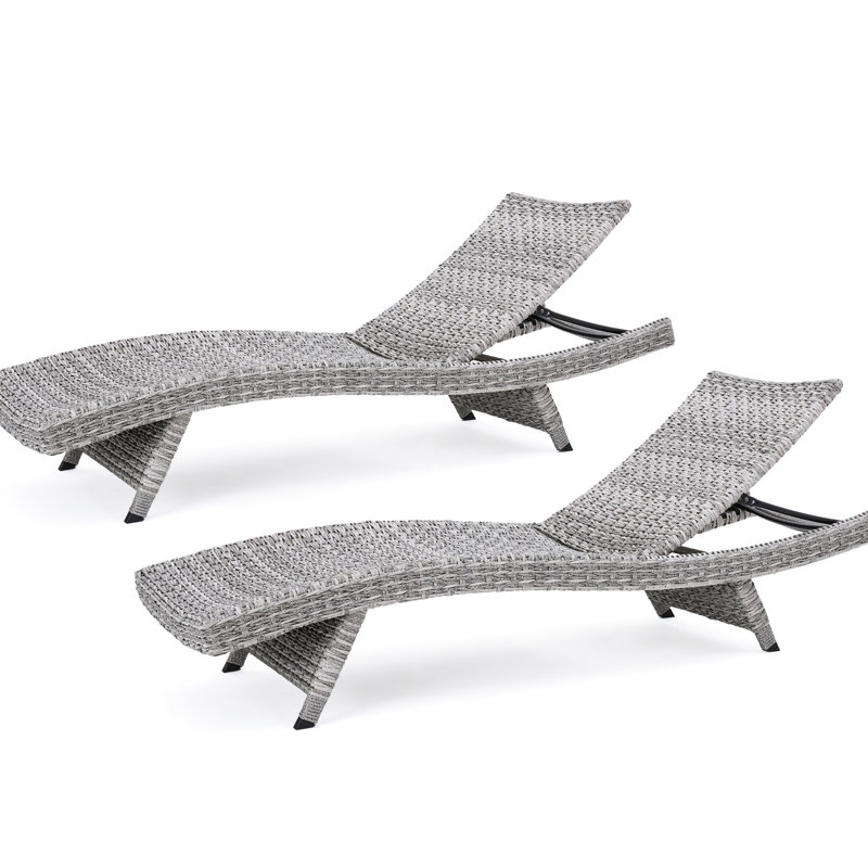Chaise longue - Méridienne spacieuse pour l'extérieur, poids polyvalent confortable de 41,23 lb
