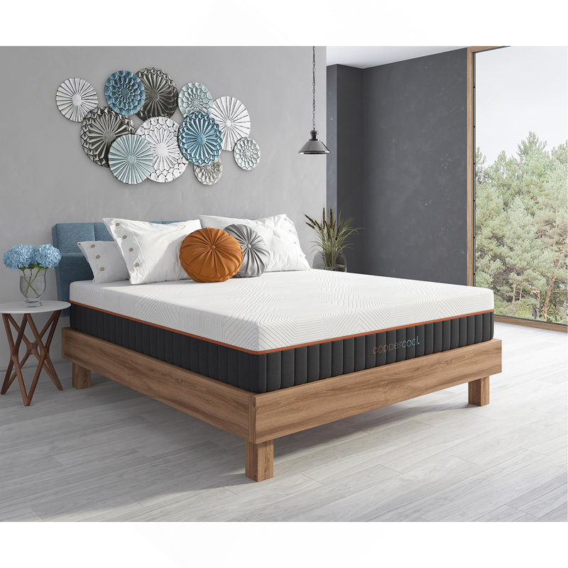 Matelas en mousse à mémoire de forme hybride 12 po Coppercool, très grand