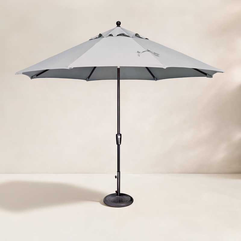 Parasol de marché 11 pi Sheridan Abitha, Bronze, Argent coulé Sunbrella®