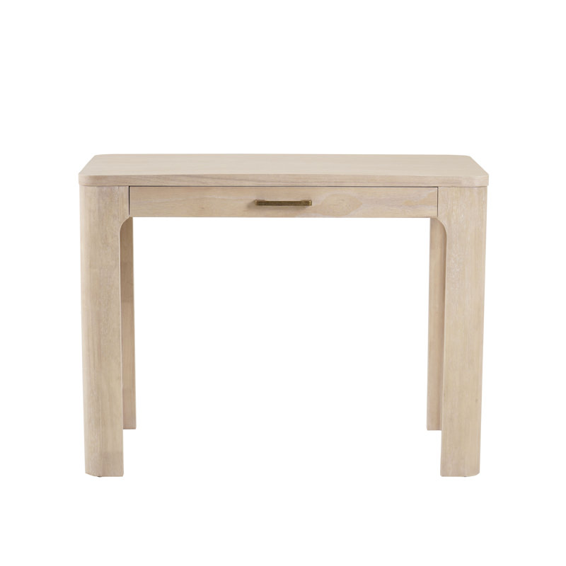 Trevin Wooden Writing Desk With Drawer, 30" H x 40" W x 21" D , Weathered Sand