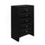 Commode verticale avec finition noire brillante et tiroirs courbés-929999413