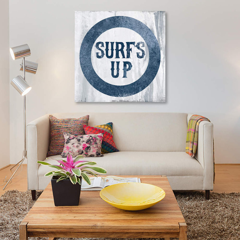 « surf », art textuel sur toile, H 12 po x l 12 po x P 1,5 po, Pas de tapis, Toile tendue