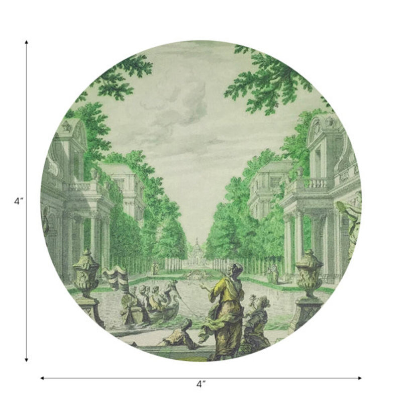Sous-verres ronds Dimanche A, Vert