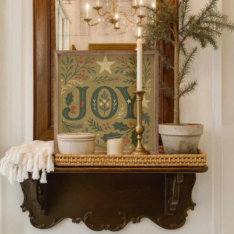Decorative Joy, 24" H x 24" W