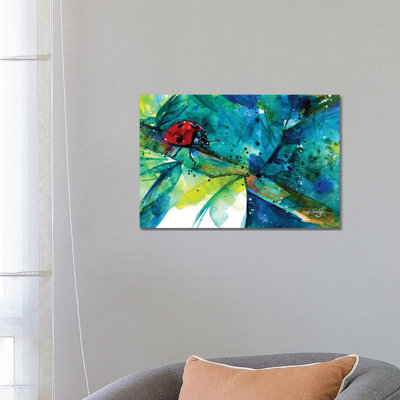 Ladybug II by Kathy Morton Stanion - Wrapped Canvas Painting