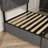 Neutral Gray Upholstered Storage Twin Platform Bed for Modern Residential Bedrooms, With Built-In USB Charging