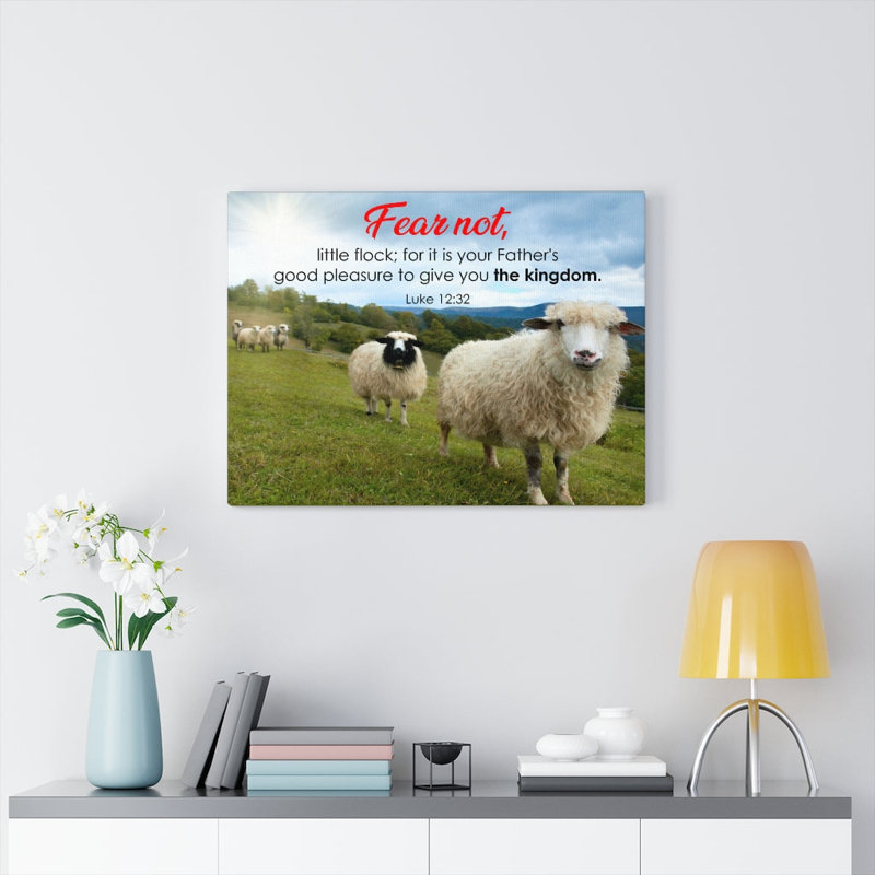 Fear Not Luke 12:32 - Wrapped Canvas Print, 30cm H x 41cm W