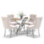 5-Piece Round Glass Dining Table Set-924751075-924751096-924751098