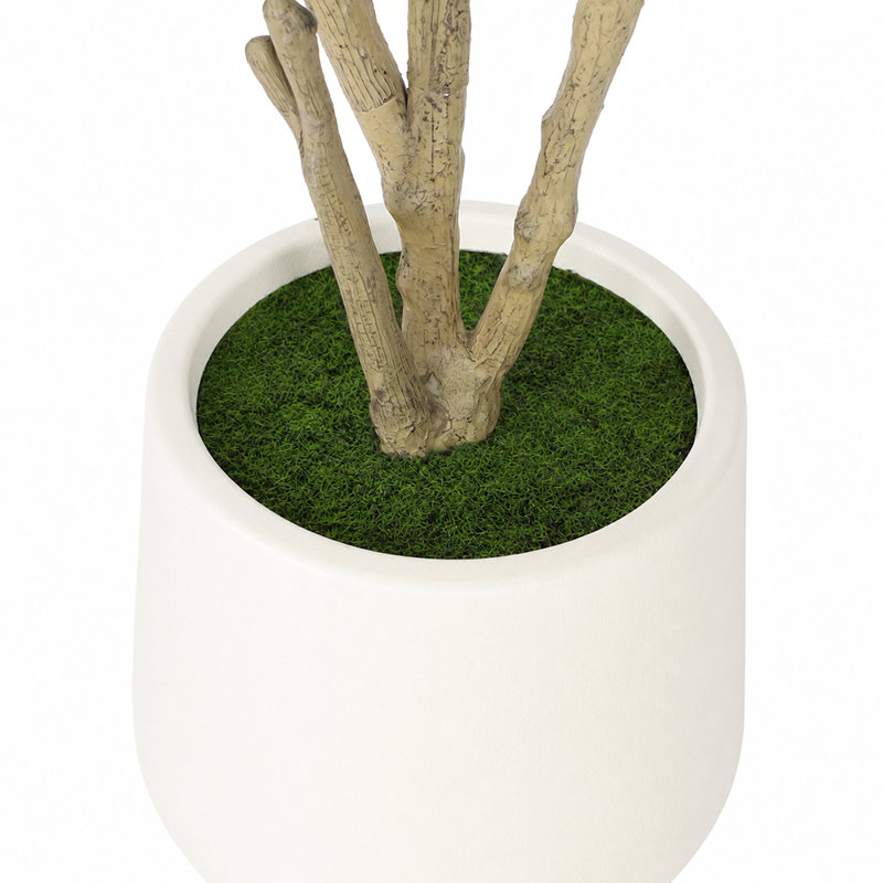 Faux olivier avec pot pour plante d'intérieur ou d'extérieur, 59" x 8"
