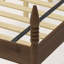 Structure de lit plateforme très grand, lit à broche avec tête de lit haute incurvée, aucun sommier nécessaire, lit à baldaquin rétro, noyer-664786839