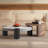 Cream style simple modern marble coffee table