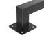 Rambarde d'escalier murale, 1,20 m, en fer noir, pour intérieur, capacité de charge de 113 kg, 2 sections, style industriel, tube carré pour mezzanine, porche ou terrasse.-115974955