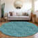Premium Machine Washable Prisco Teal Rug
