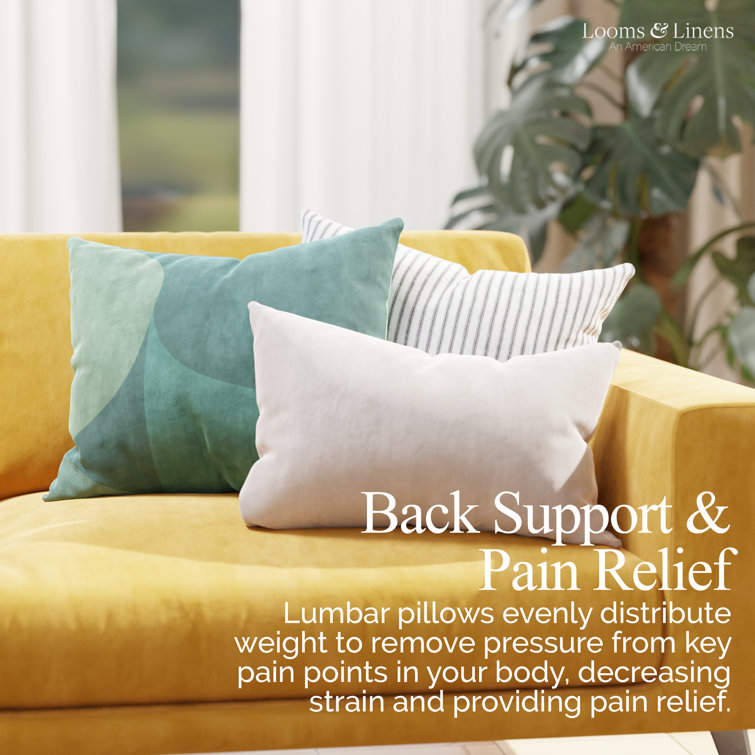 Looms & Linens Lumbar Boudoir Rectangular Back Support Pillow Inserts Looms  & Linens & Reviews