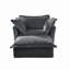 Canapé modulaire à housse avec repose-pieds convertible, siège large et profond en L avec housse amovible et coussins moelleux multiples, velours côtelé-1116446958-1116446957