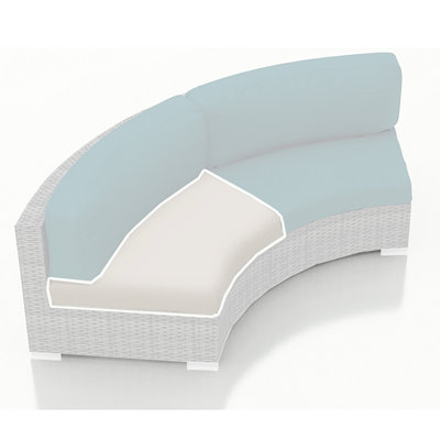 Curved Loveseat Seat Cushion - Cast Lagoon