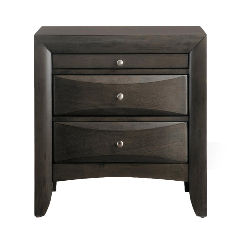 Table de chevet 2 tiroirs Grey Oak, Chêne