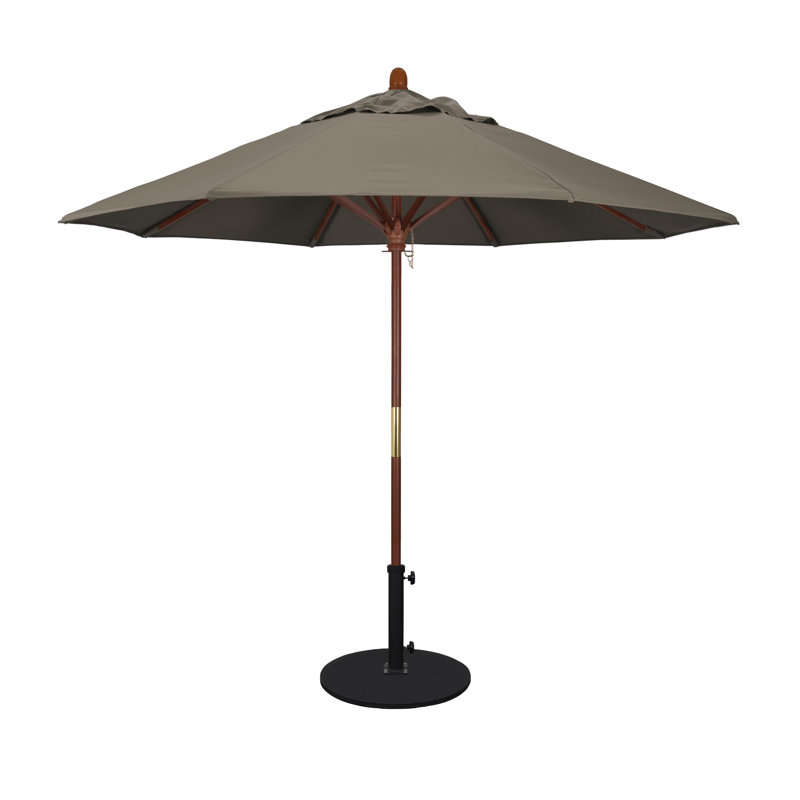 Parasol de marché octogonal 9 'x 9' Manford Austerio, Taupe - Pacifica