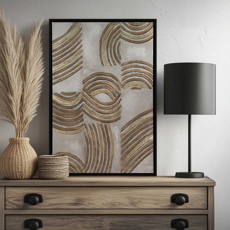 Reproduction d'art sur toile, "Refined Catena II" par Michael Willett, H 12 po x l 8 po, Noir