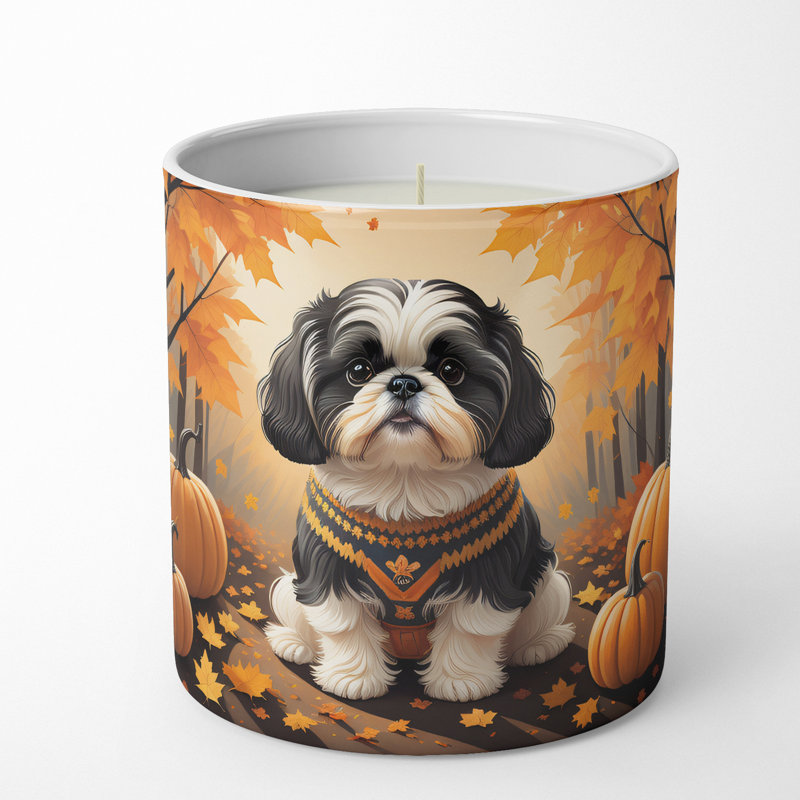Bougie parfumée Pumpkin Spice avec support en céramique